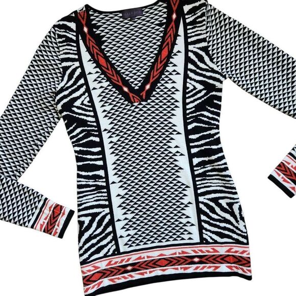 Anthropologie Hale Bob Sweater Womens Small Aztec Neve Jacquard Knit Multi Color - Picture 1 of 5